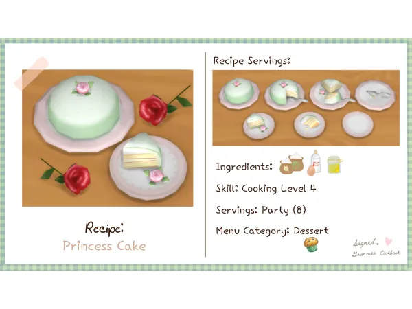 Maxis Match Prinsesstårta (Princess Cake) by littlbowbub - The Sims 4 Custom Content