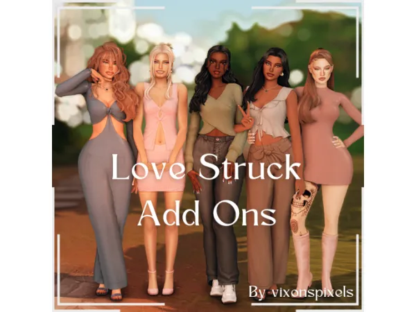 Maxis Match Love Struck Add Ons by vixonspixels - The Sims 4 Custom Content