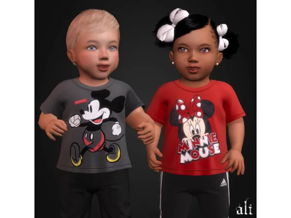 Alpha DISNEY top (INFANT) JUNE2024 by AliS4cc - The Sims 4 Custom Content