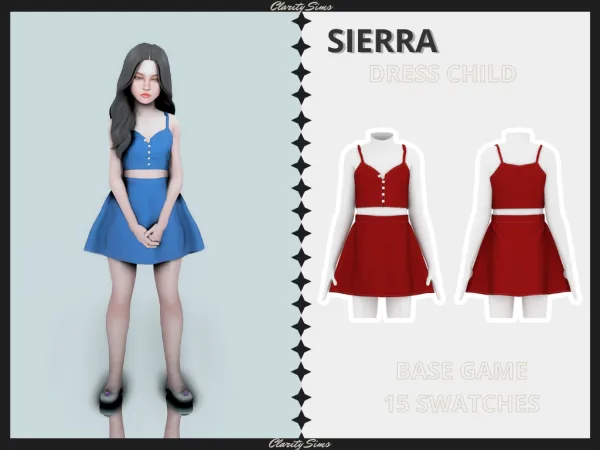 Alpha Sierra Dress Child - The Sims 4 Custom Content