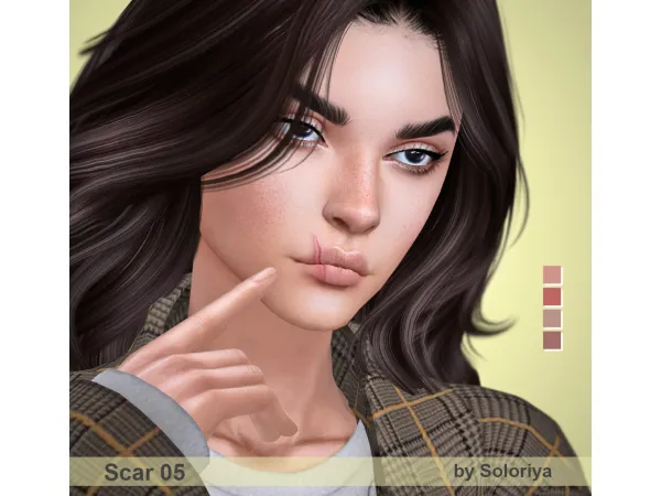 Alpha Scar 05 - The Sims 4 Custom Content