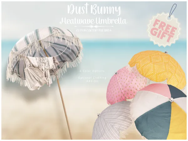 Alpha dust bunny heatwave umbrella (gift) by bergdorfsims - The Sims 4 Custom Content