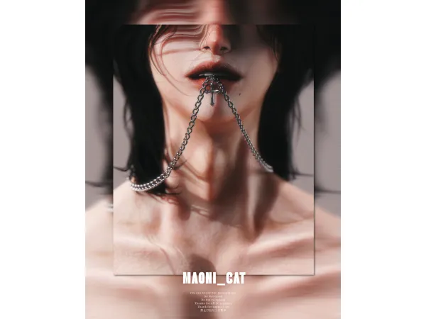 Alpha [Maoni_cat]Necklace No78 by Maonicat - The Sims 4 Custom Content