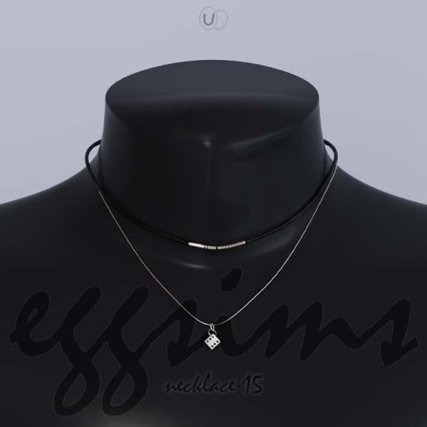 Alpha [ ] necklace 15 by simsfinds - The Sims 4 Custom Content