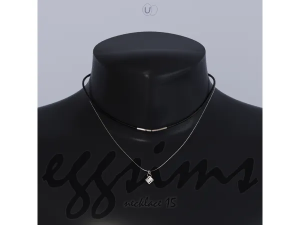 Alpha [ ] necklace 15 by eggsims - The Sims 4 Custom Content