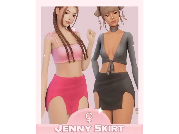 Maxis Match Jenny Skirt by melunn - The Sims 4 Custom Content