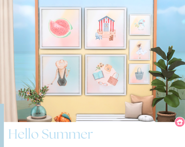 Mix Hello Summer by simsfinds - The Sims 4 Custom Content