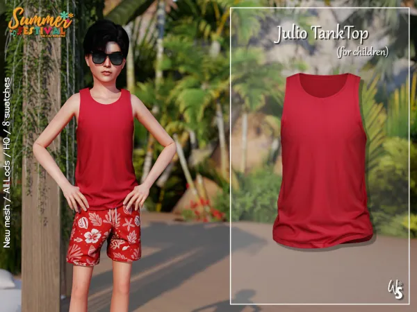 Alpha 41781441920527Summer Festival Julio Clothes set for children41781441920527 - The Sims 4 Custom Content