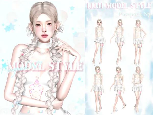 Mix [JJJ] Posepack_N7_MODEL STYLE - The Sims 4 Custom Content