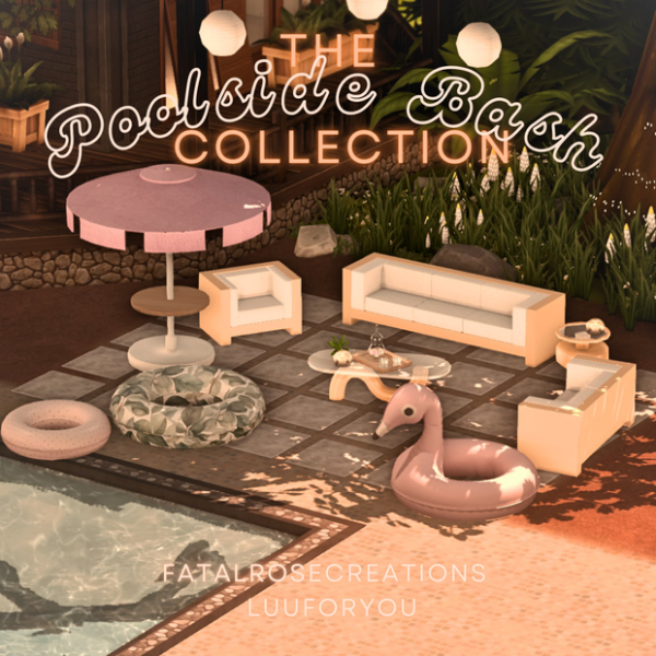 Maxis Match The PoolSide Bash Collection [A LuuForYou xx FatalRoseCreations Collab] by simsfinds - The Sims 4 Custom Content