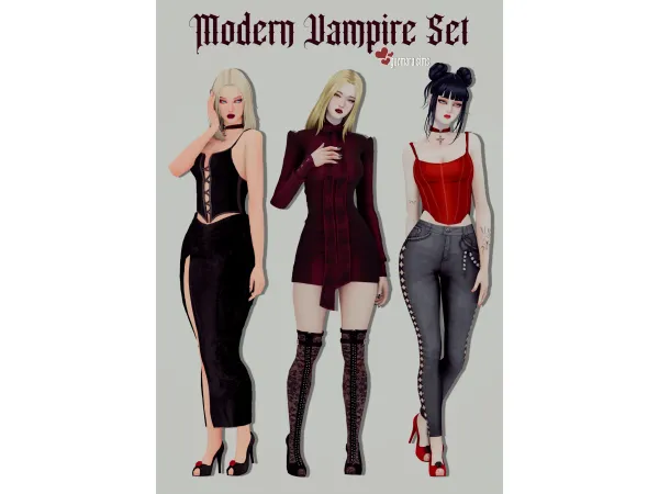 Alpha Modern Vampire Set (Public now) by guemarasims - The Sims 4 Custom Content