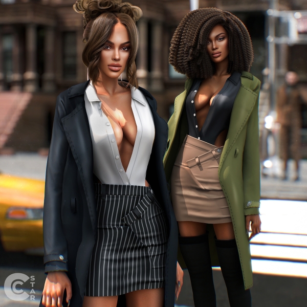 Alpha Trench Coat with Bodysuit cool_content_star by cool_content_star - The Sims 4 Custom Content