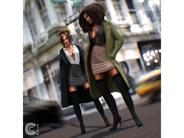 Alpha Criss Cross Asymmetrical Mini Skirt cool_content_star - The Sims 4 Custom Content