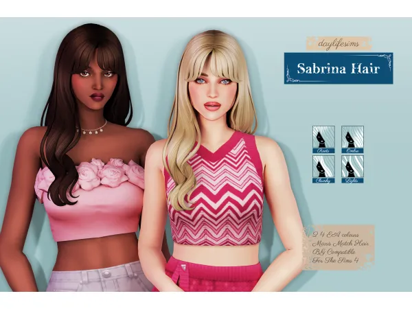 Maxis Match SABRINA HAIR by simsfinds - The Sims 4 Custom Content