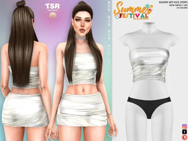 Alpha SILVER SET 515 BD1335 BD1336 - The Sims 4 Custom Content