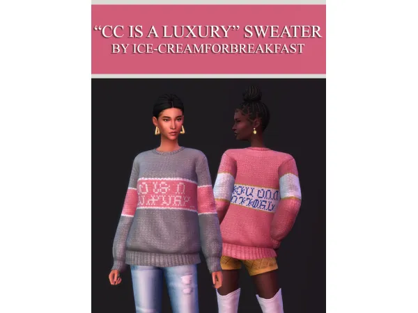 CC Is A Luxury...Few Can Afford - A Sweater by icecreamforbreakfast