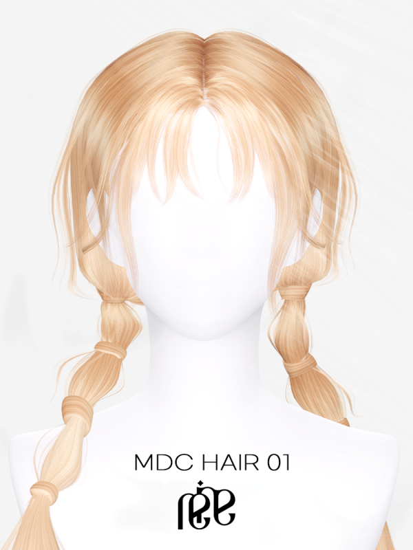 Alpha REINA MDC HAIR 01 by modcollective - The Sims 4 Custom Content