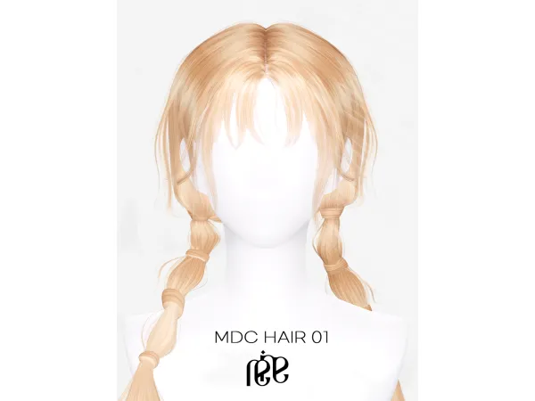 Alpha REINA MDC HAIR 01 - The Sims 4 Custom Content