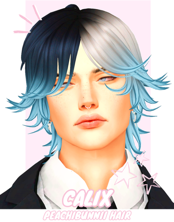 Maxis Match Calix Hair by simsfinds - The Sims 4 Custom Content