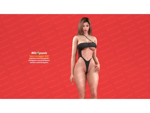 Alpha Nitropanic_Lombok Swimsuit - The Sims 4 Custom Content