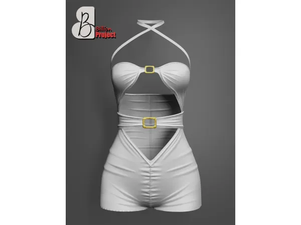 Alpha BiliionProject Billia Jumsuit - The Sims 4 Custom Content