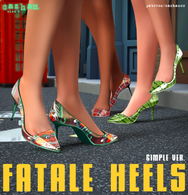 Alpha [Fatale Heels V2] shoes by simsfinds - The Sims 4 Custom Content