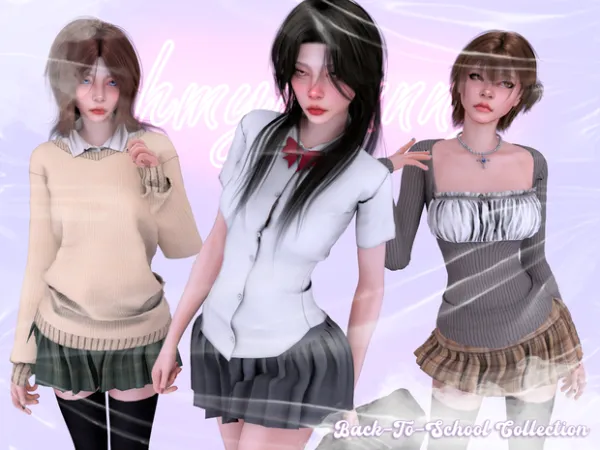 Alpha ANGEL BACK TO SCHOOL COLLECTION by ohmybunnny - The Sims 4 Custom Content