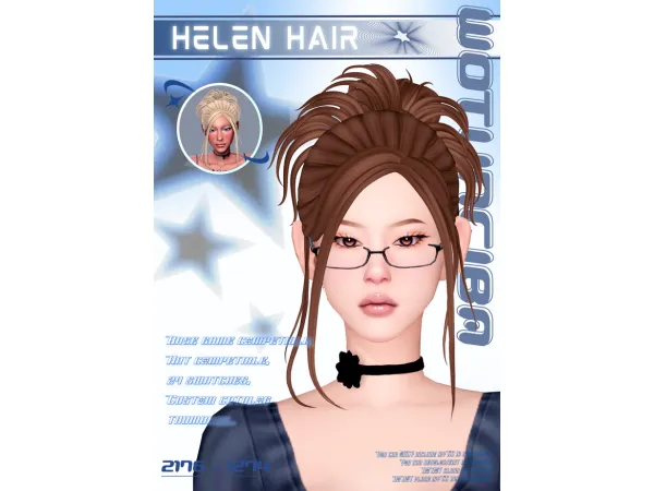 Maxis Match Helen Hair by wotunciba - The Sims 4 Custom Content