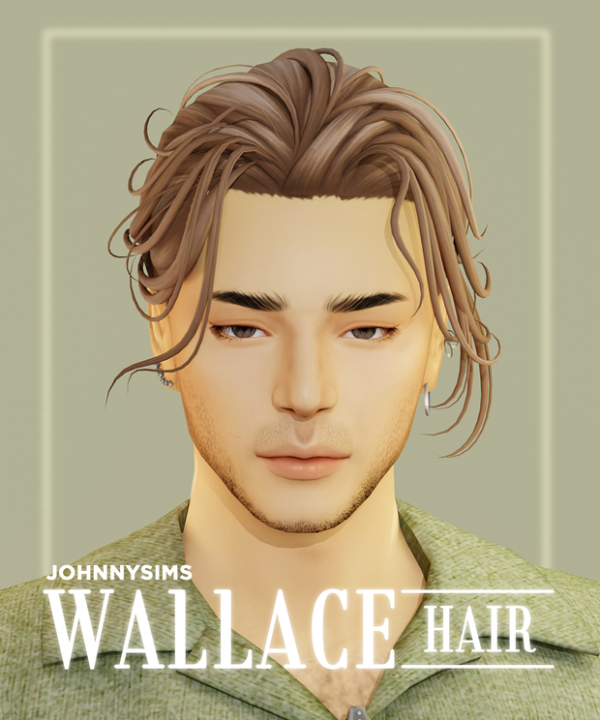 Maxis Match Wallace Hair by simsfinds - The Sims 4 Custom Content