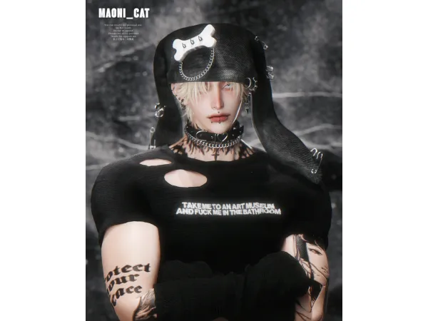 Alpha [Maoni_cat]Lop eared rabbits HAT by Maonicat - The Sims 4 Custom Content