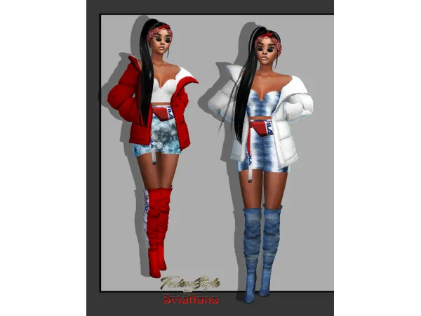 Alpha set of clothes and shoes - The Sims 4 Custom Content