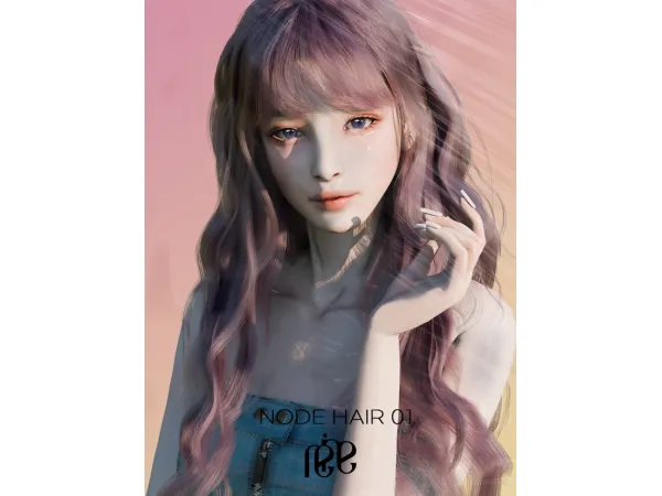 Alpha REINA_NODE HAIR 01 by ReinaSims4 - The Sims 4 Custom Content