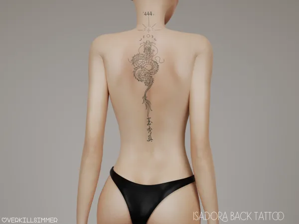 Mix Isadora back tattoo - The Sims 4 Custom Content