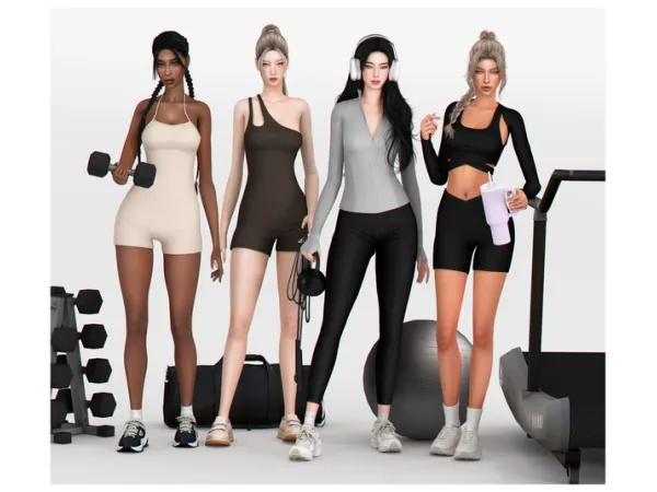 Mix Gym Basics Collection by Backtrackcc - The Sims 4 Custom Content