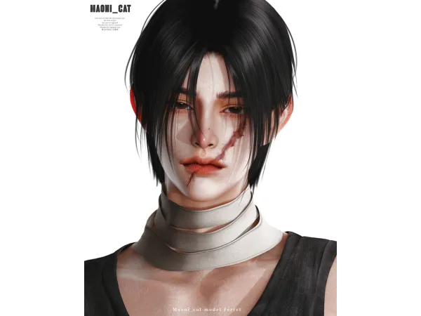Mix [Maoni_cat]Tattoo Facial scars - The Sims 4 Custom Content