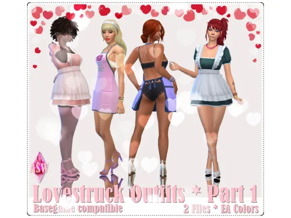 Maxis Match Lovestruck Outfit Part 1 by AnnettsSims4Welt - The Sims 4 Custom Content