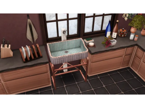 Retro Tiled Sink by rrtt