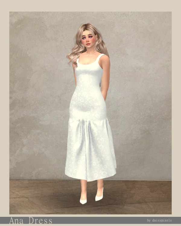 Alpha Ana Dress by simsfinds - The Sims 4 Custom Content