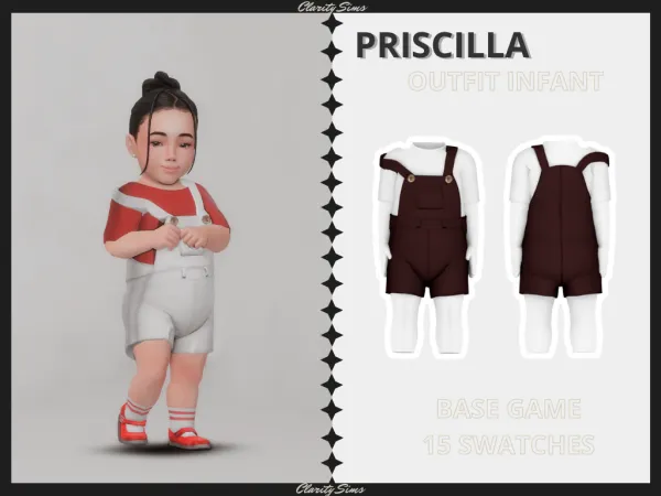 Alpha Priscilla Outfit Infant - The Sims 4 Custom Content