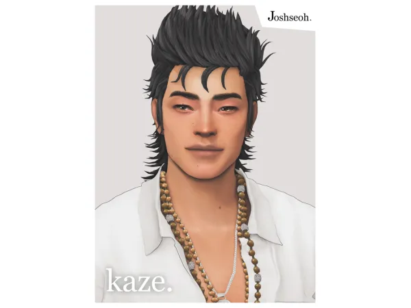 Maxis Match Kaze Hair (Hair Commissions) by jo_se_oh - The Sims 4 Custom Content