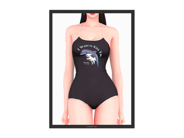 Alpha Sunflower Swimsuit - The Sims 4 Custom Content