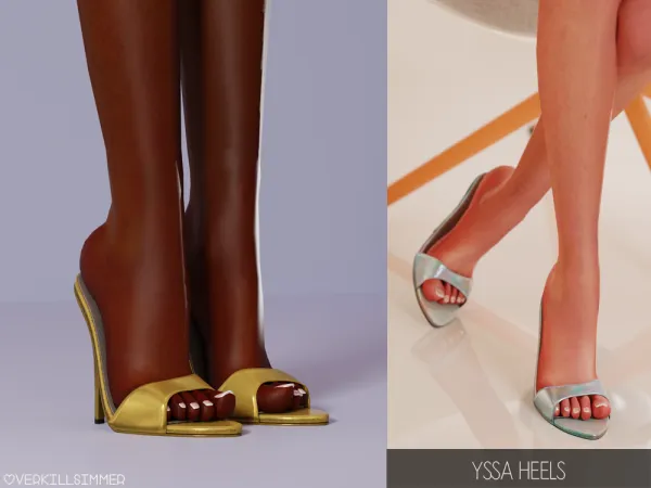 Alpha Yssa heels by overkillsimmer - The Sims 4 Custom Content