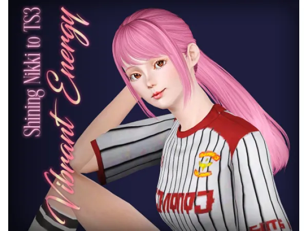 Shining Nikki to Vibrant Energy hair - The Sims 3 Custom Content
