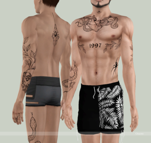 MALE TATTOO 1 by simsfinds - The Sims 3 Custom Content