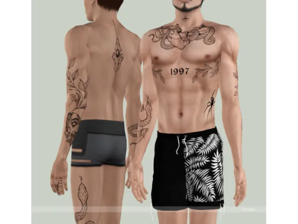 MALE TATTOO 1 - The Sims 3 Custom Content