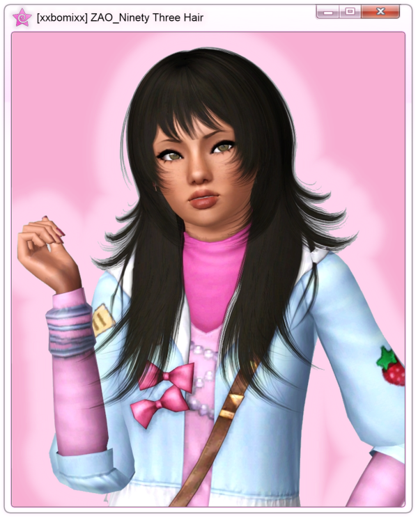 zao ninety three af hair by simsfinds - The Sims 3 Custom Content