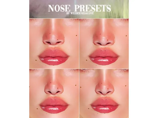 Sims 3 Alpha Sliders CC: [wildernesscove] Nose Preset1-4