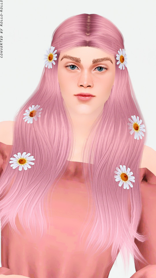 LEXEL Flora Hairstyle Flowers 4t3 by simsfinds - The Sims 3 Custom Content
