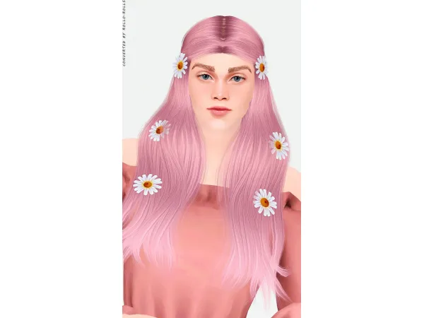 LEXEL Flora Hairstyle Flowers 4t3 - The Sims 3 Custom Content