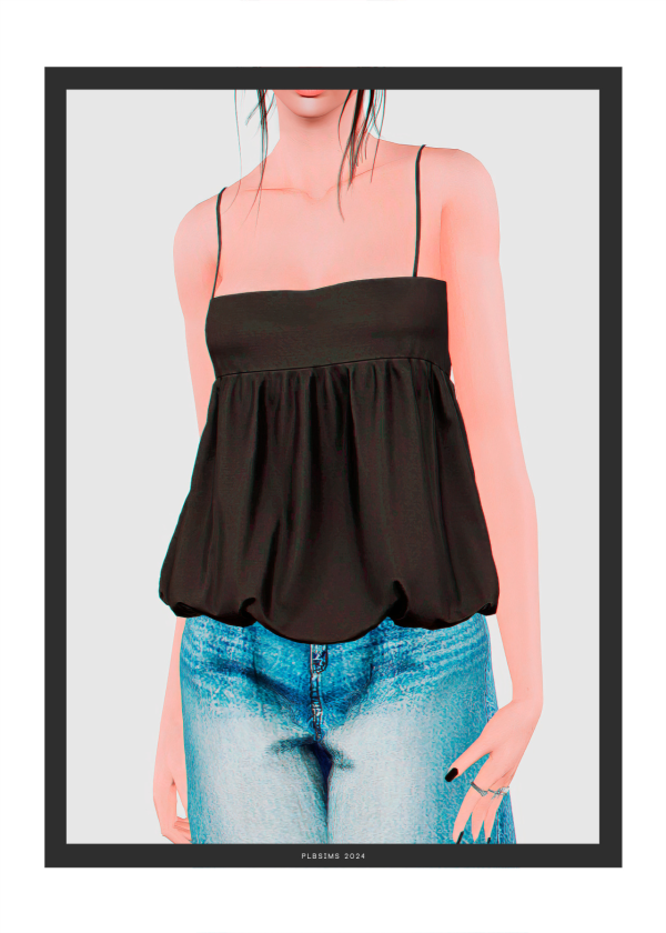 Klaxon Summer Top by simsfinds - The Sims 3 Custom Content